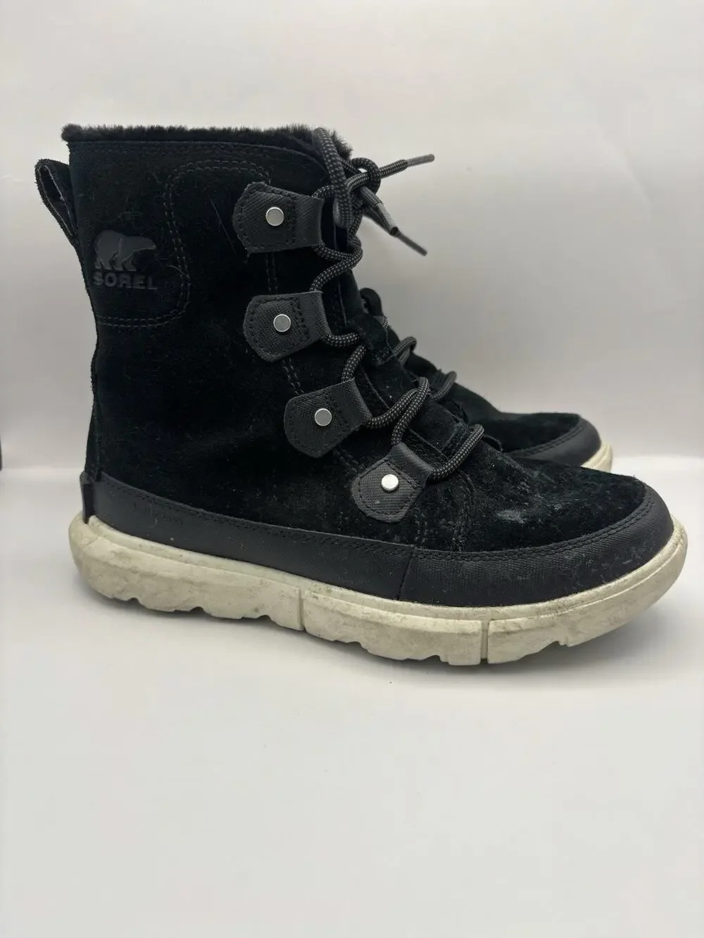 Sorel Explorer II Joan Black Boots Women Size 7